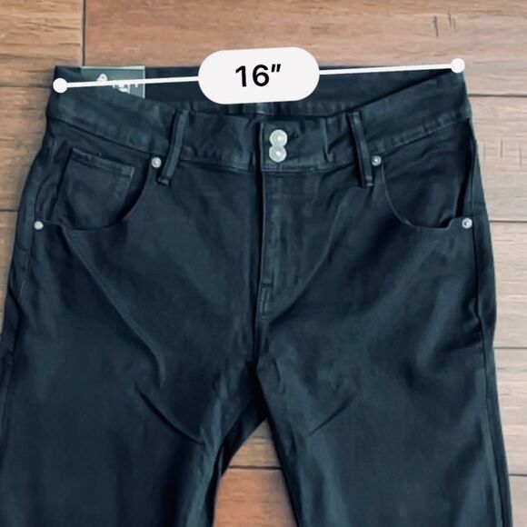 Hudson Midrise Straight Jean Pitch Black Size 32 US 12 - Picture 6 of 13